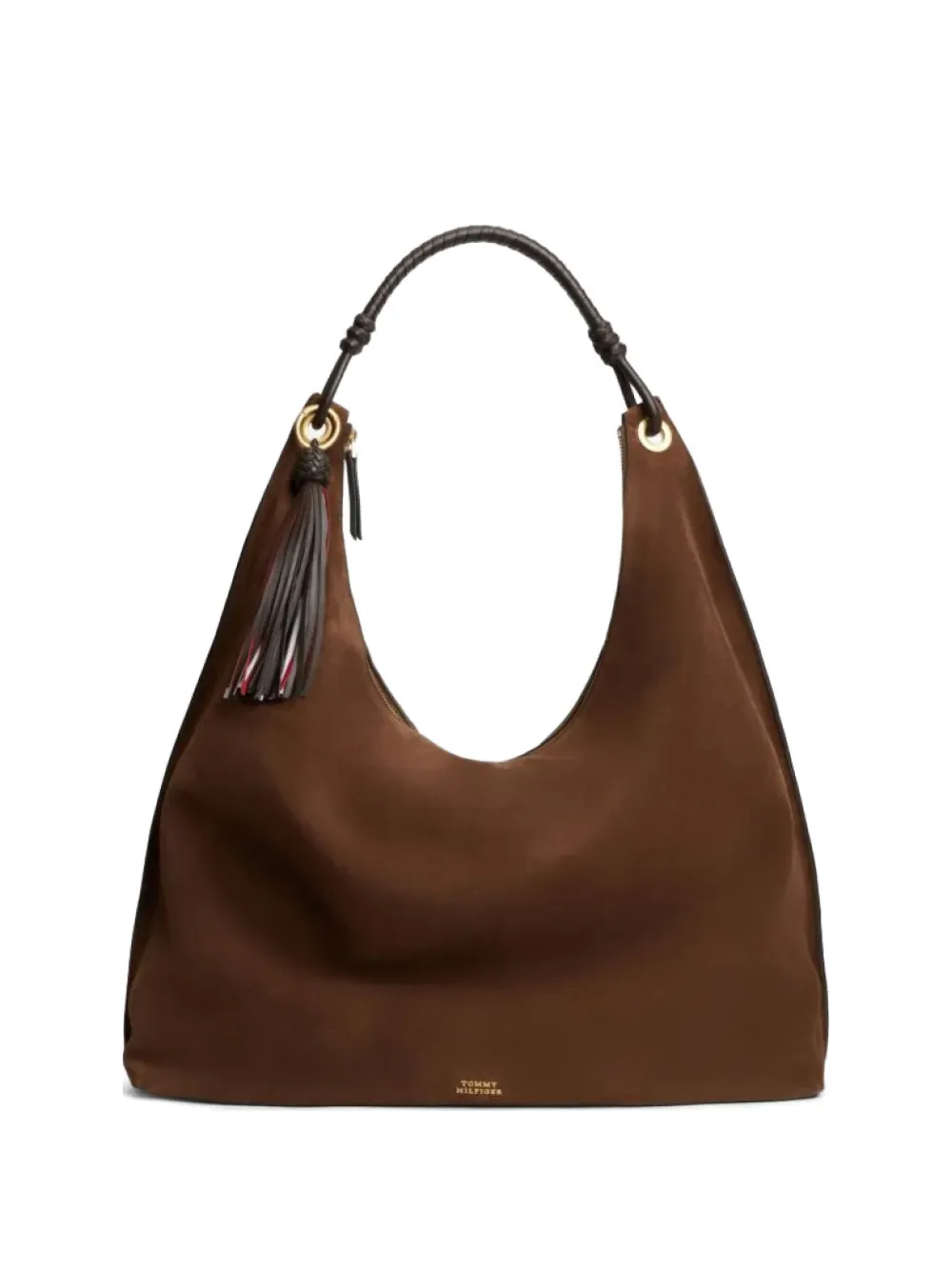 Tommy Hilfiger zip-fastening tassel-detail shoulder bag - Marrone