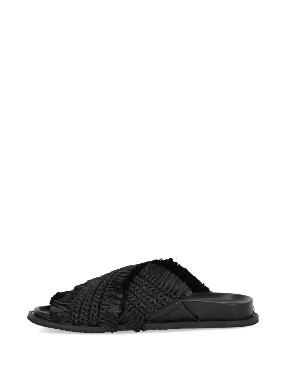 Michael Kors Peyton geweven sandalen met franje Zwart