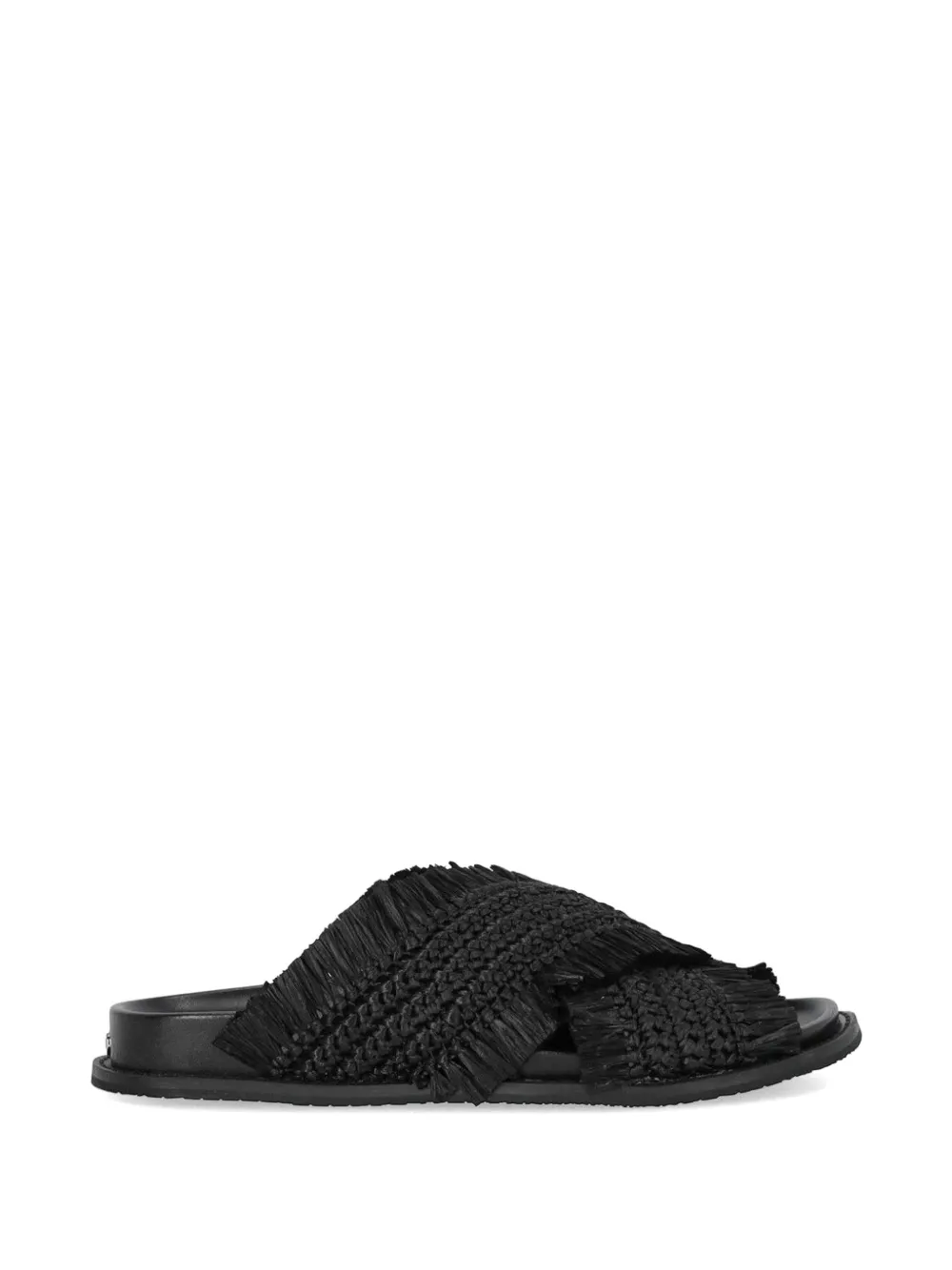 Michael Kors Peyton fringed woven sandals - Nero