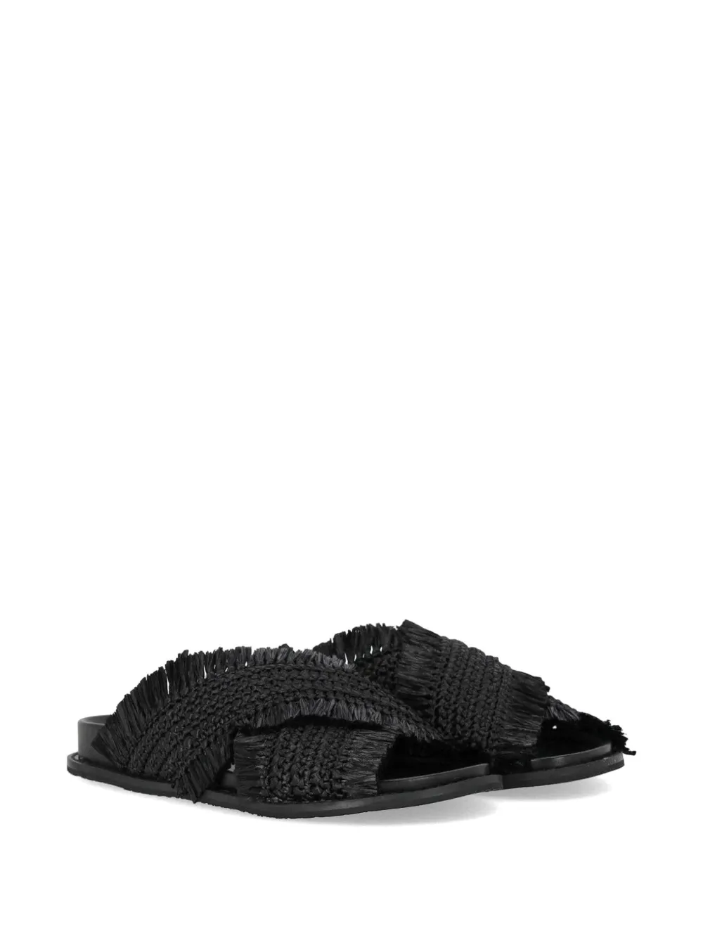 Michael Kors Peyton geweven sandalen met franje Zwart