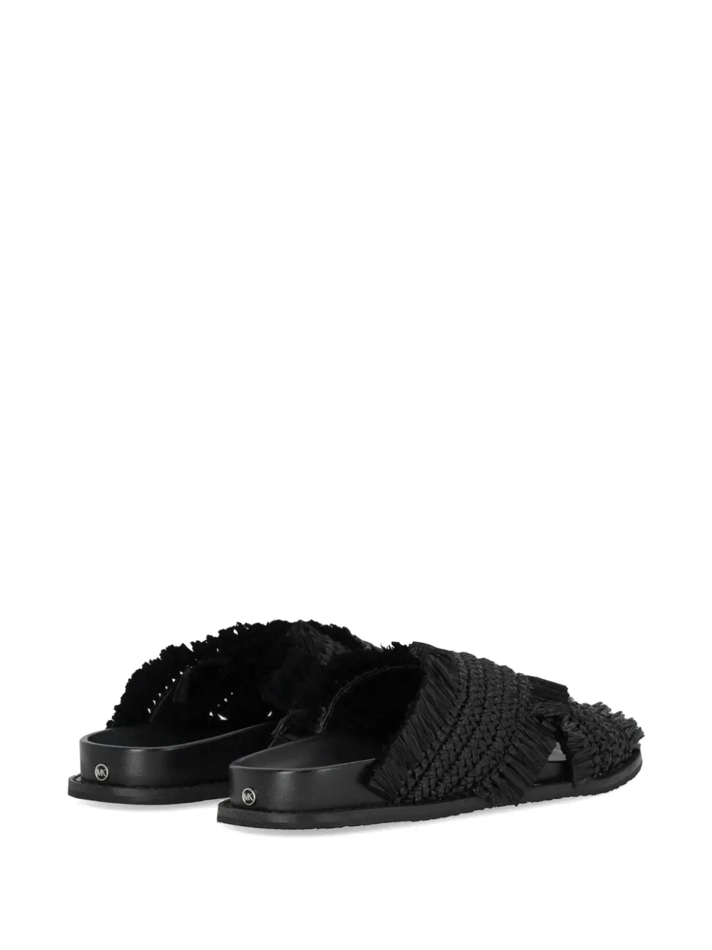 Michael Kors Peyton geweven sandalen met franje Zwart