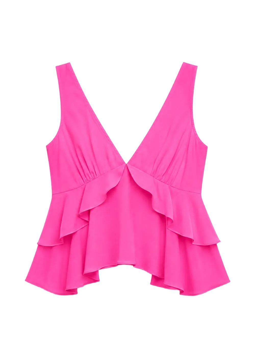 Fleur Du Mal ruffled silk top - Rosa