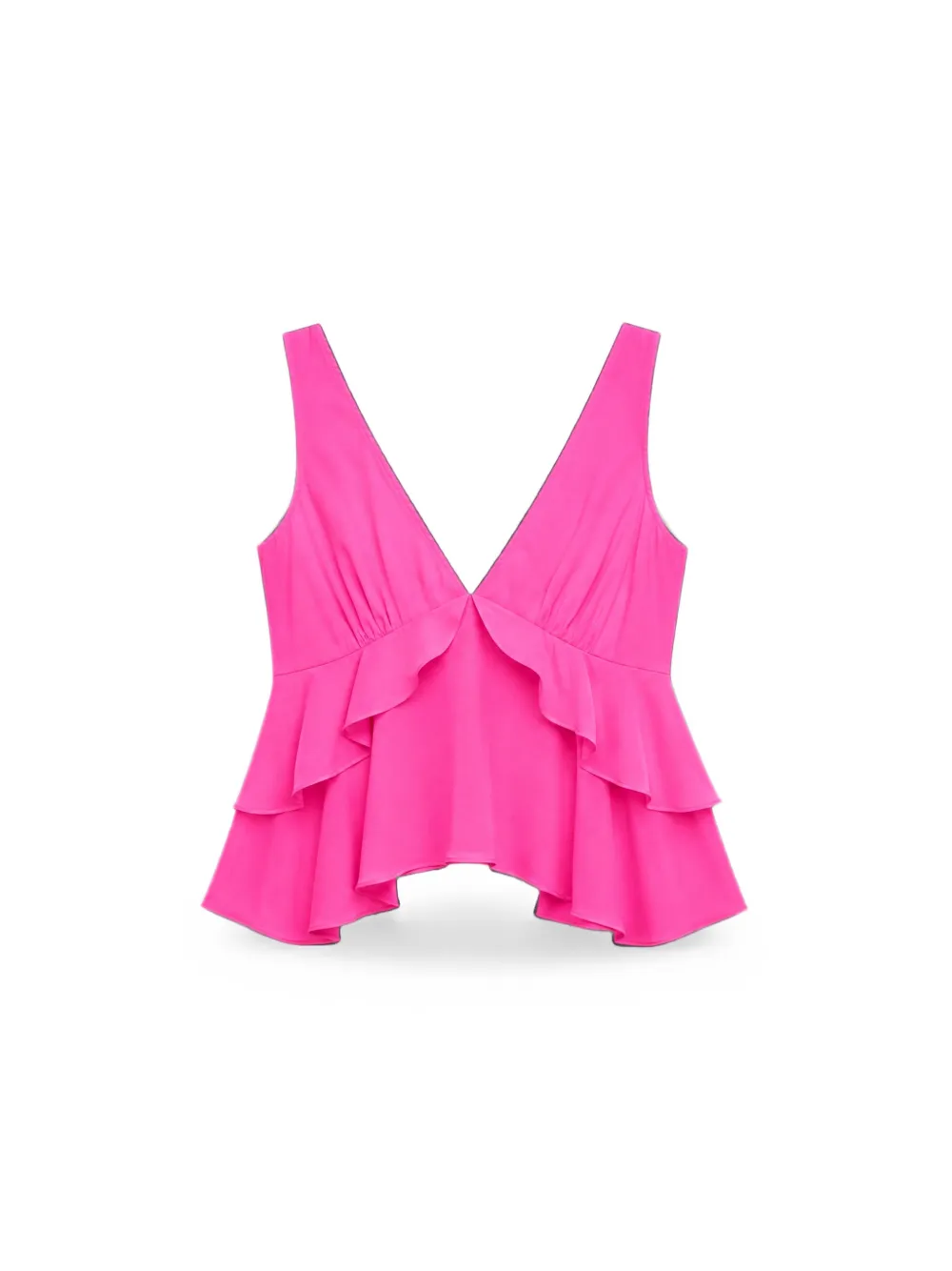 Fleur Du Mal Zijden top met ruches Roze