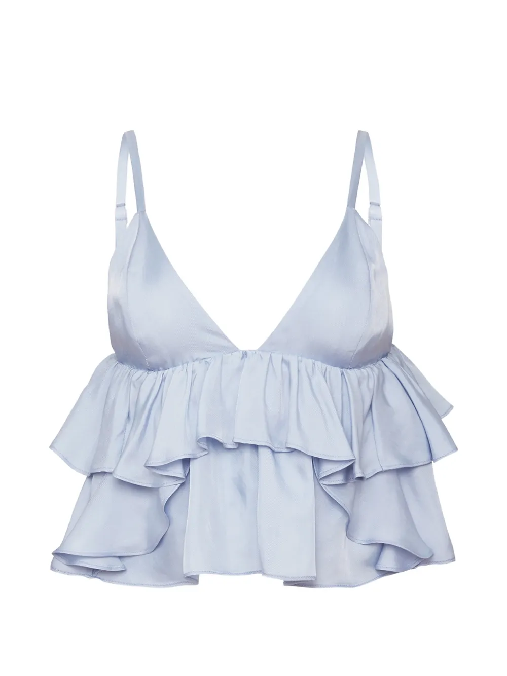 Fleur Du Mal ruffled top - Blu