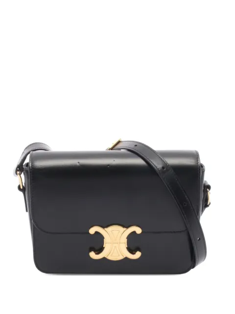 Celine Pre-Owned bolsa crossbody Teen Triomphe de piel de becerro brillante 2021-2026