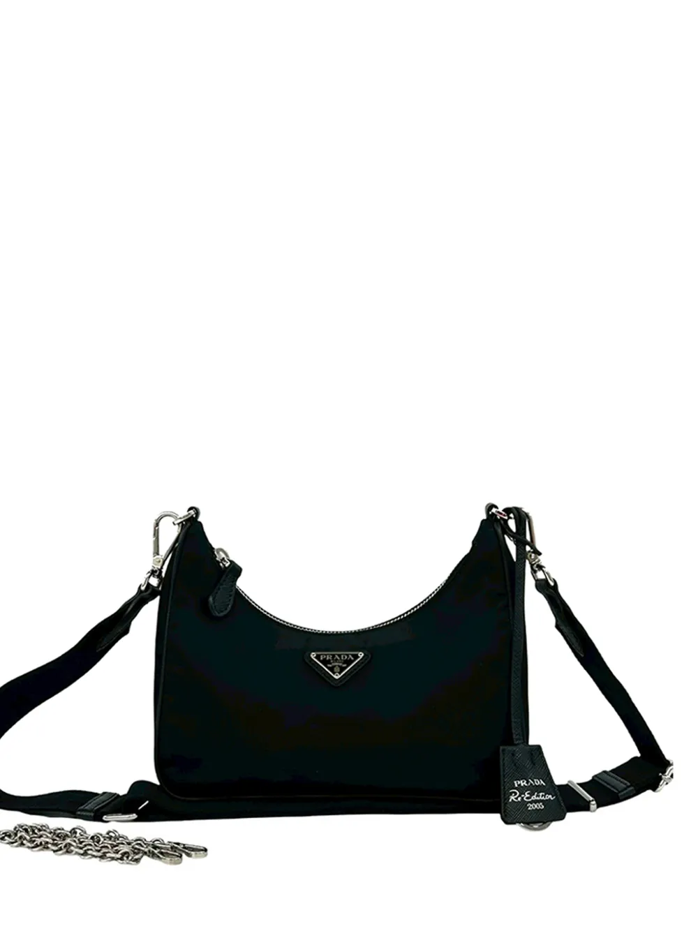 Prada Pre-Owned 2005 Saffiano Trimmed Re Nylon Re Edition 2005 satchel - Nero