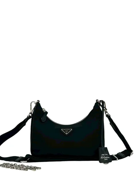 Prada Pre-Owned bolsa satchel Saffiano Trimmed Re Nylon Re Edition 2005