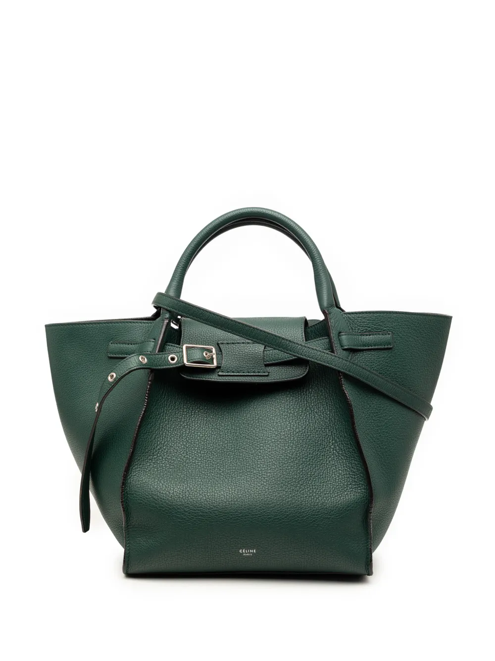 Celine Pre-Owned 2018 Small Grained Calfskin Big Bag satchel - Verde