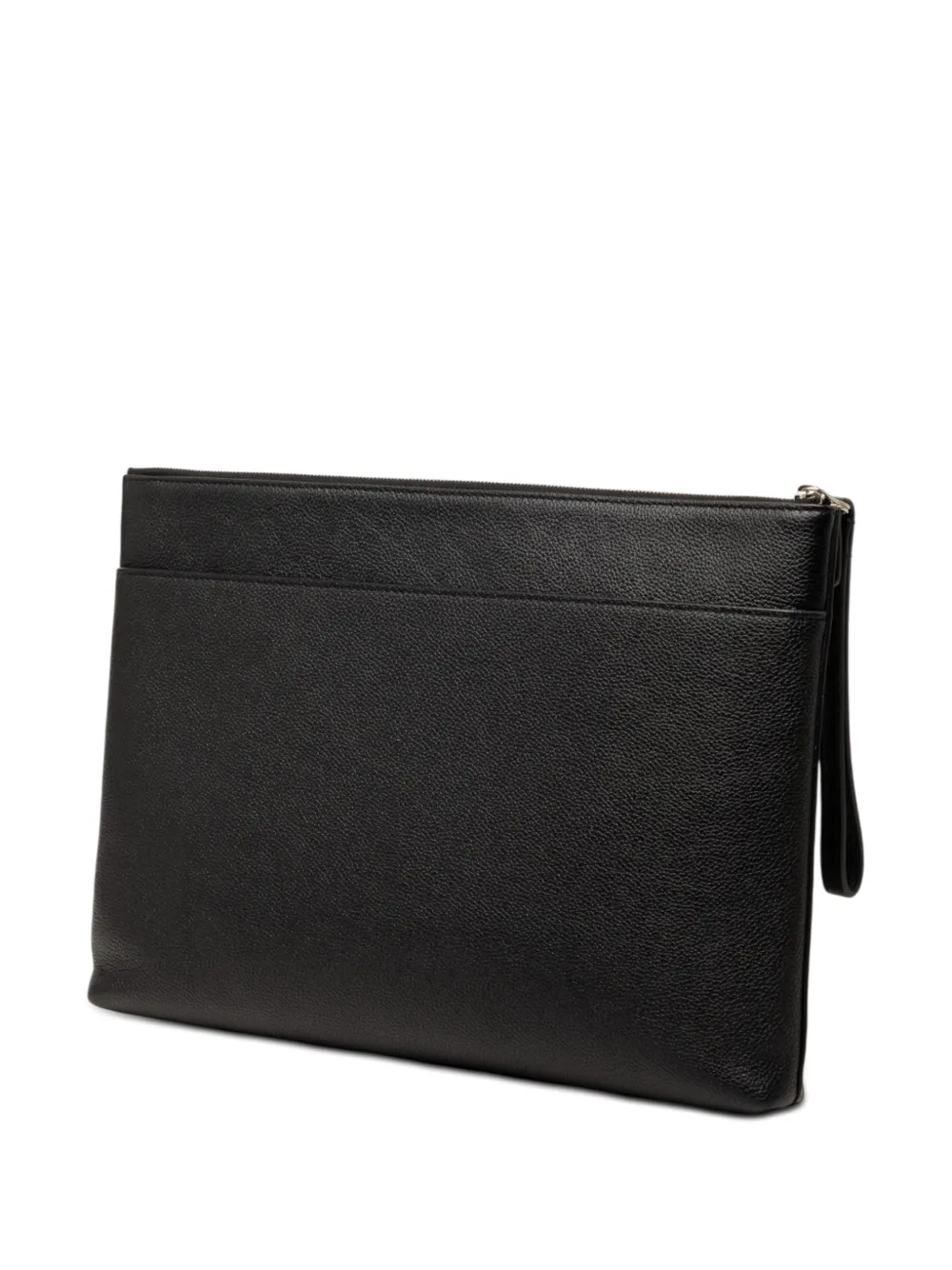 Balenciaga Pre-Owned 2020 Grained Calfskin Logo Cash Pouch Clutch