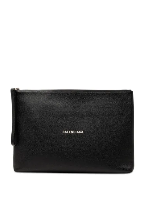 Balenciaga Pre-Owned bolsa de mano Grained Calfskin Logo Cash Pouch 2020