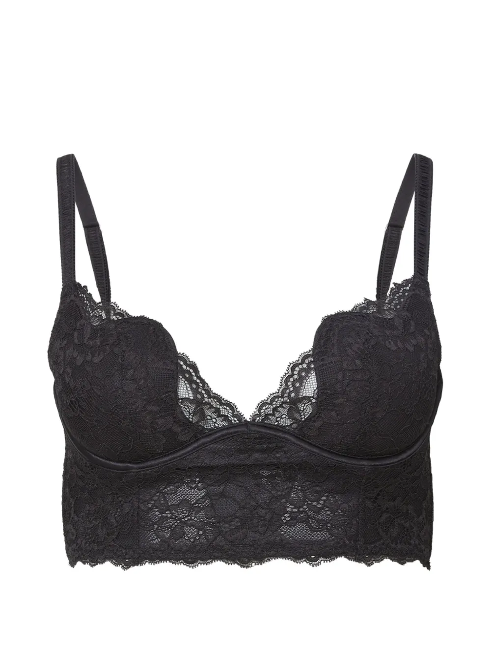 Fleur Du Mal Langer Bianca Spitzen-BH - Schwarz