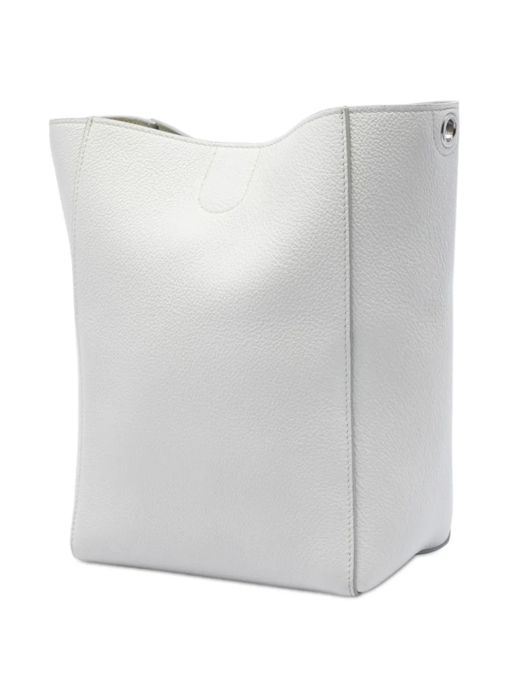  Celine Pre-owned Bolso Bombonera Seau Sangle Pequeño De Piel De Becerro Suave Granulado 2019 - Blanco 