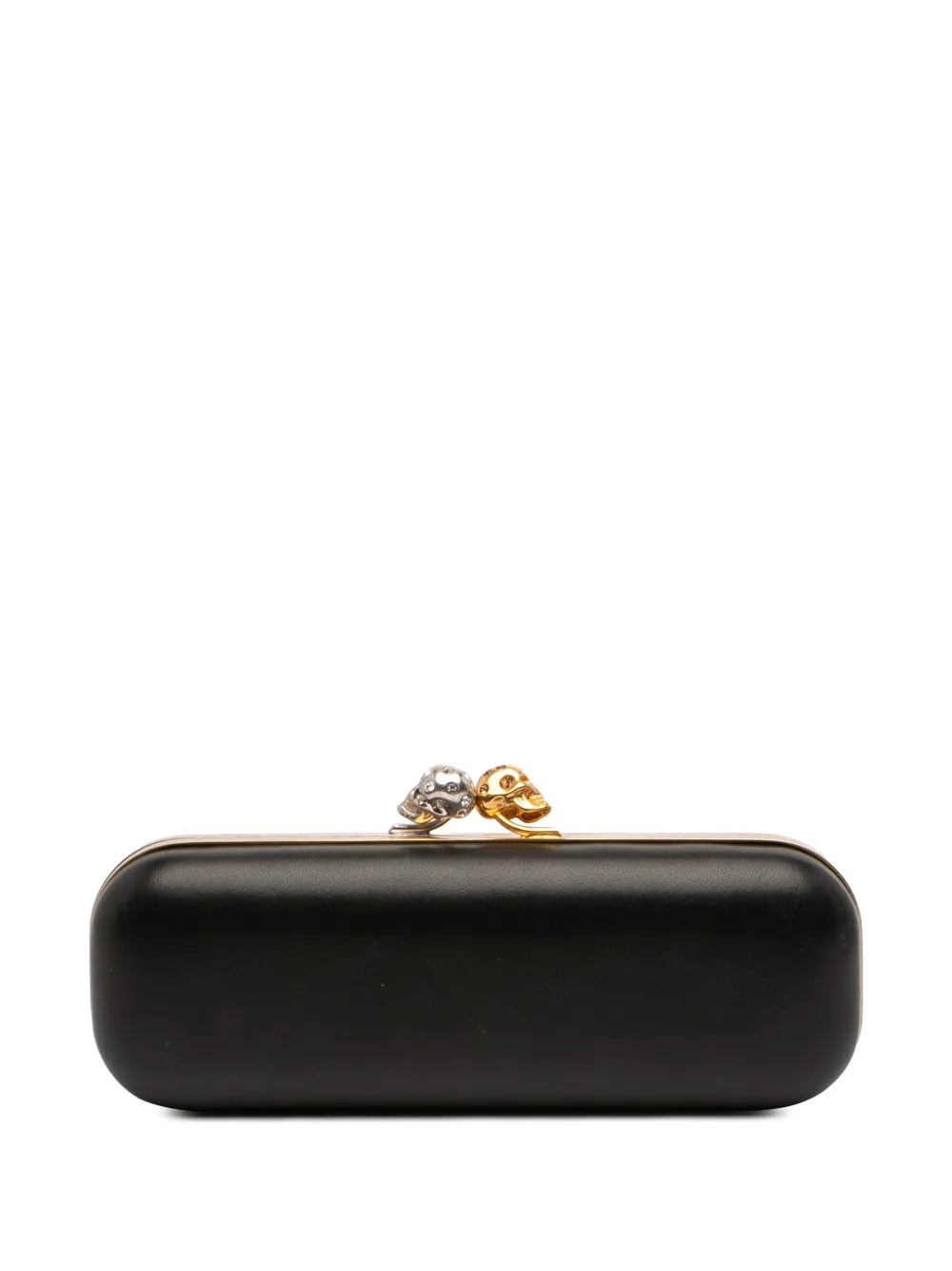 Alexander McQueen Pre-Owned 2010-2026 Bicolor Leather Twin Long Skull clutch bag - Black