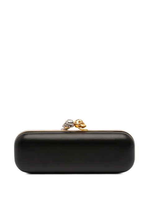 Alexander McQueen Pre-Owned 2010-2026 Bicolor Leather Twin Long Skull clutch bag