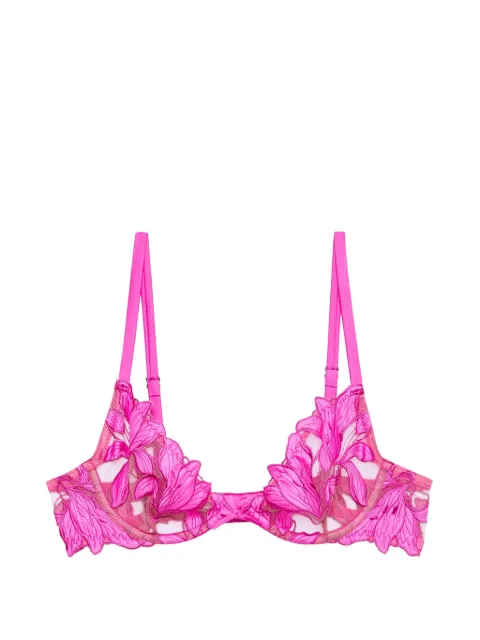 Fleur Du Mal Lily embroidered demi bra
