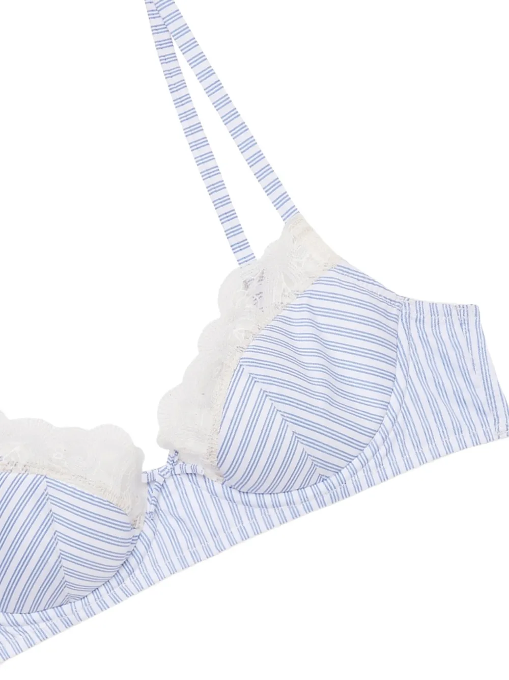 Fleur Du Mal East Hampton bh met afwerking van kant Blauw