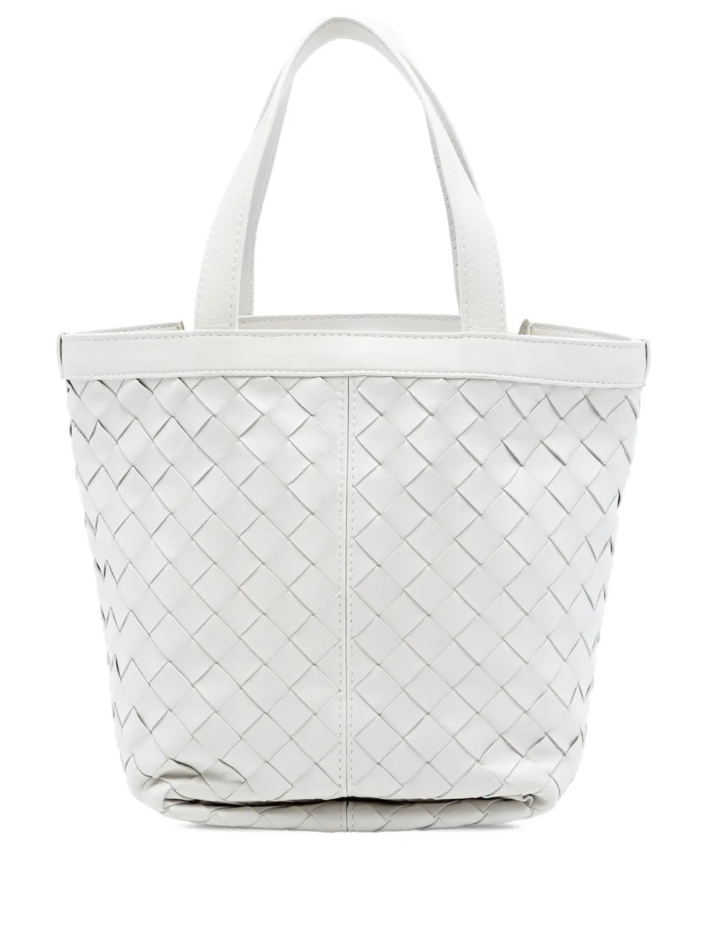 Bottega Veneta Pre-Owned 2012-2026 Small Nappa Intrecciato Flip Flap tote bag - Bianco