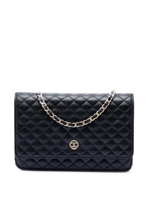 CHANEL Pre-Owned 2012 CC Microquilted Lambskin Wallet On Chain crossbody bag