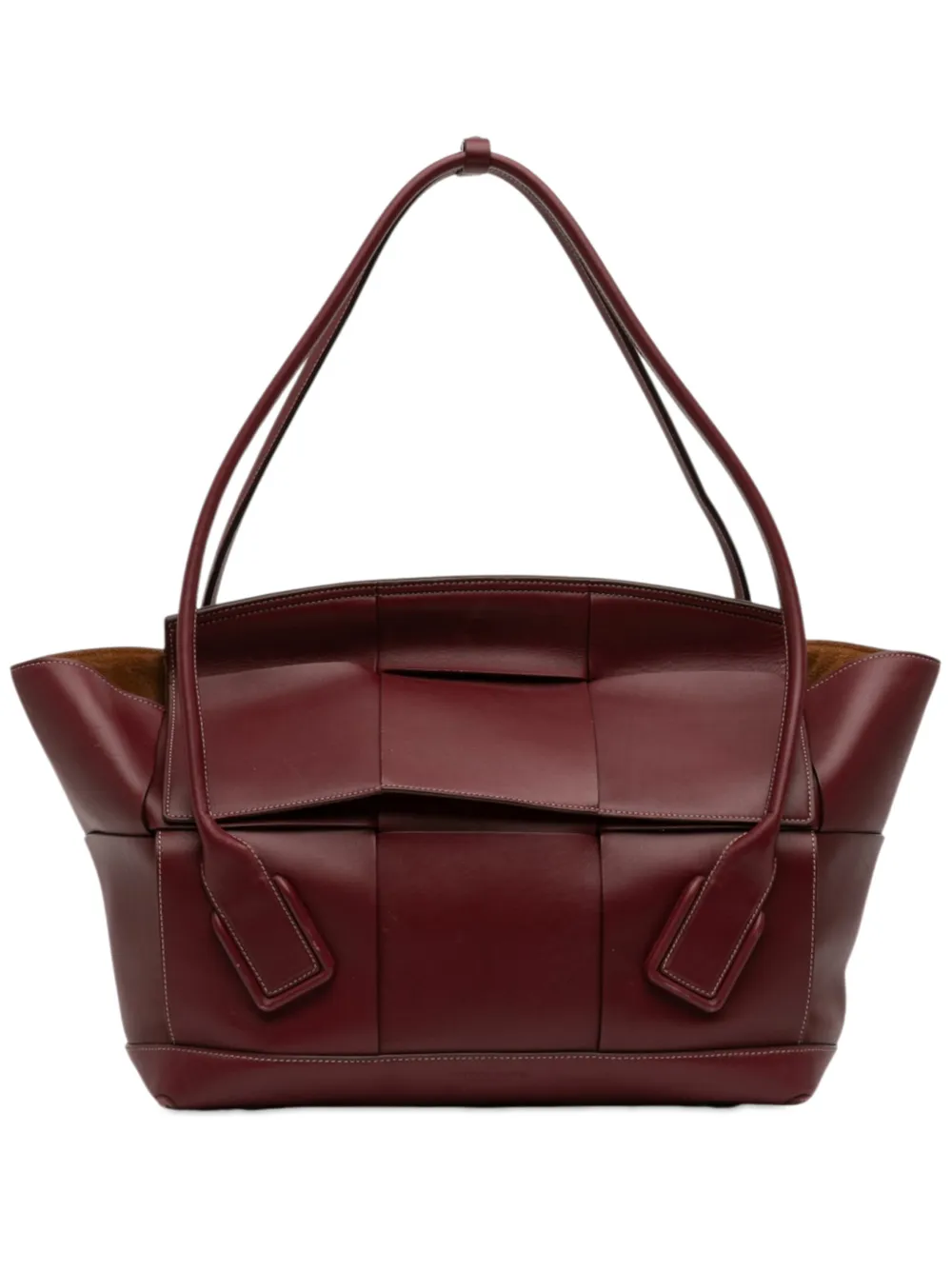 Bottega Veneta Pre-Owned 2012-2026 Large Leather Maxi Intrecciato The Arco tote bag - Rot