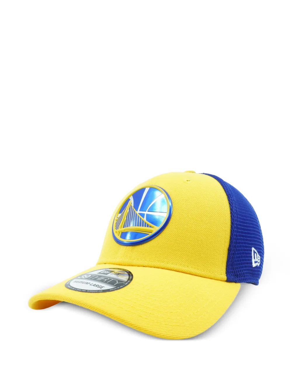 NEW ERA CAP 39THIRTY Golden State Warriors On The Court Stretch Fit pet Geel