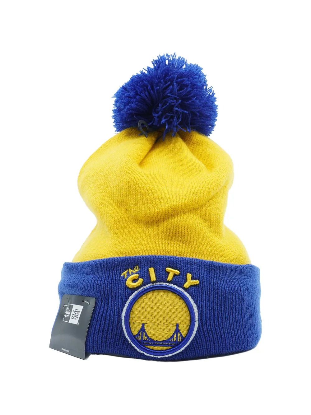 NEW ERA CAP Golden State Warriors muts met pompon Geel