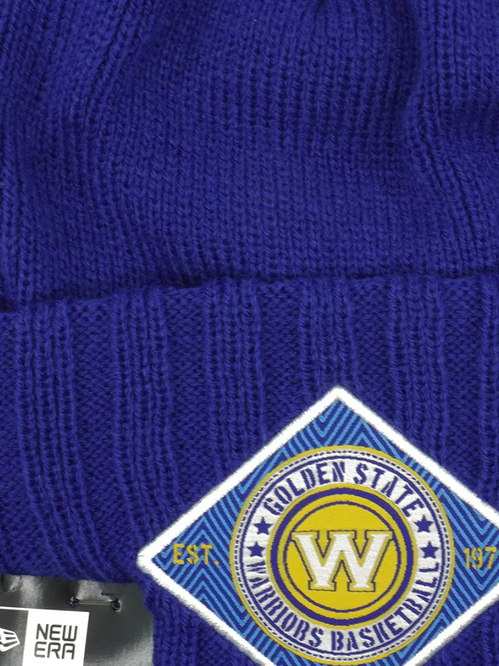 NEW ERA CAP x NBA Golden State Warriors muts met geribbelde manchetten Blauw