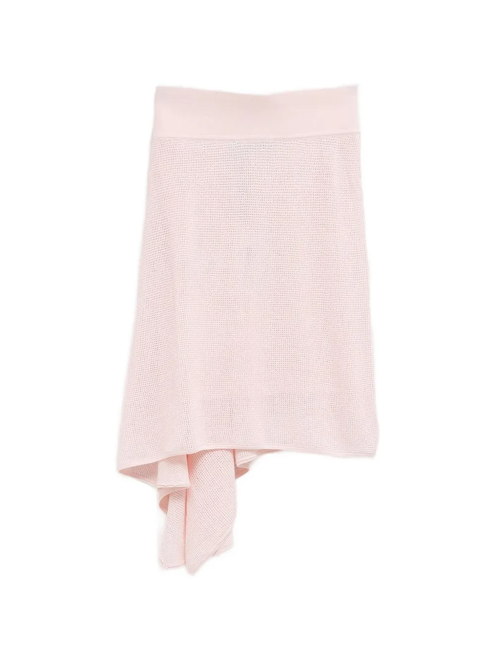 Jacquemus The Voile asymmetric-hem open-knit midi skirt - Rosa