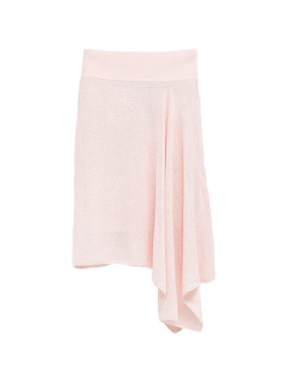 Jacquemus The Voile asymmetrische wafelgebreide rok Roze