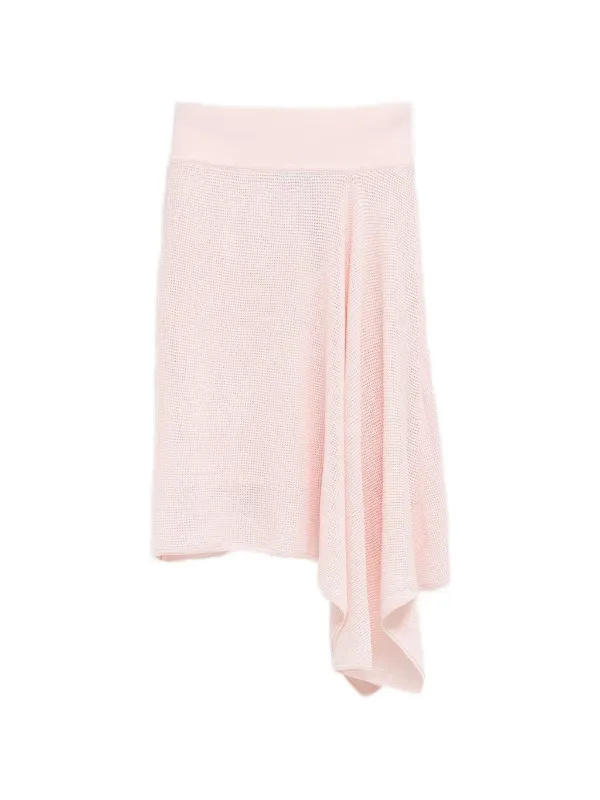 Jacquemus The Voile Asymmetric Draped Skirt in Pink