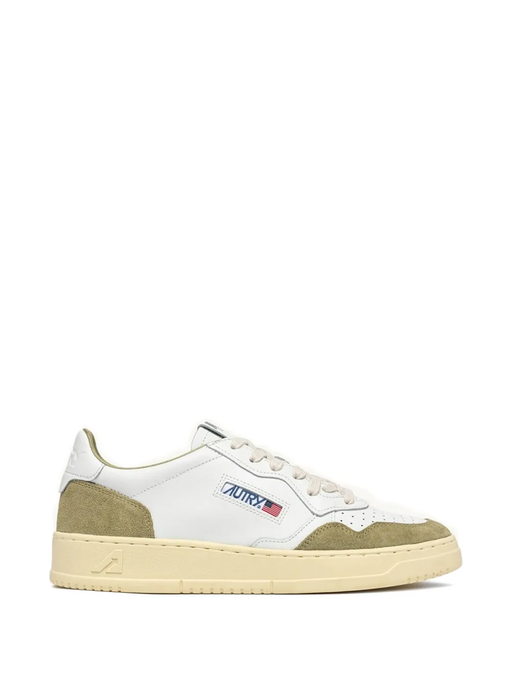 Autry Medalist panelled leather sneakers Wit