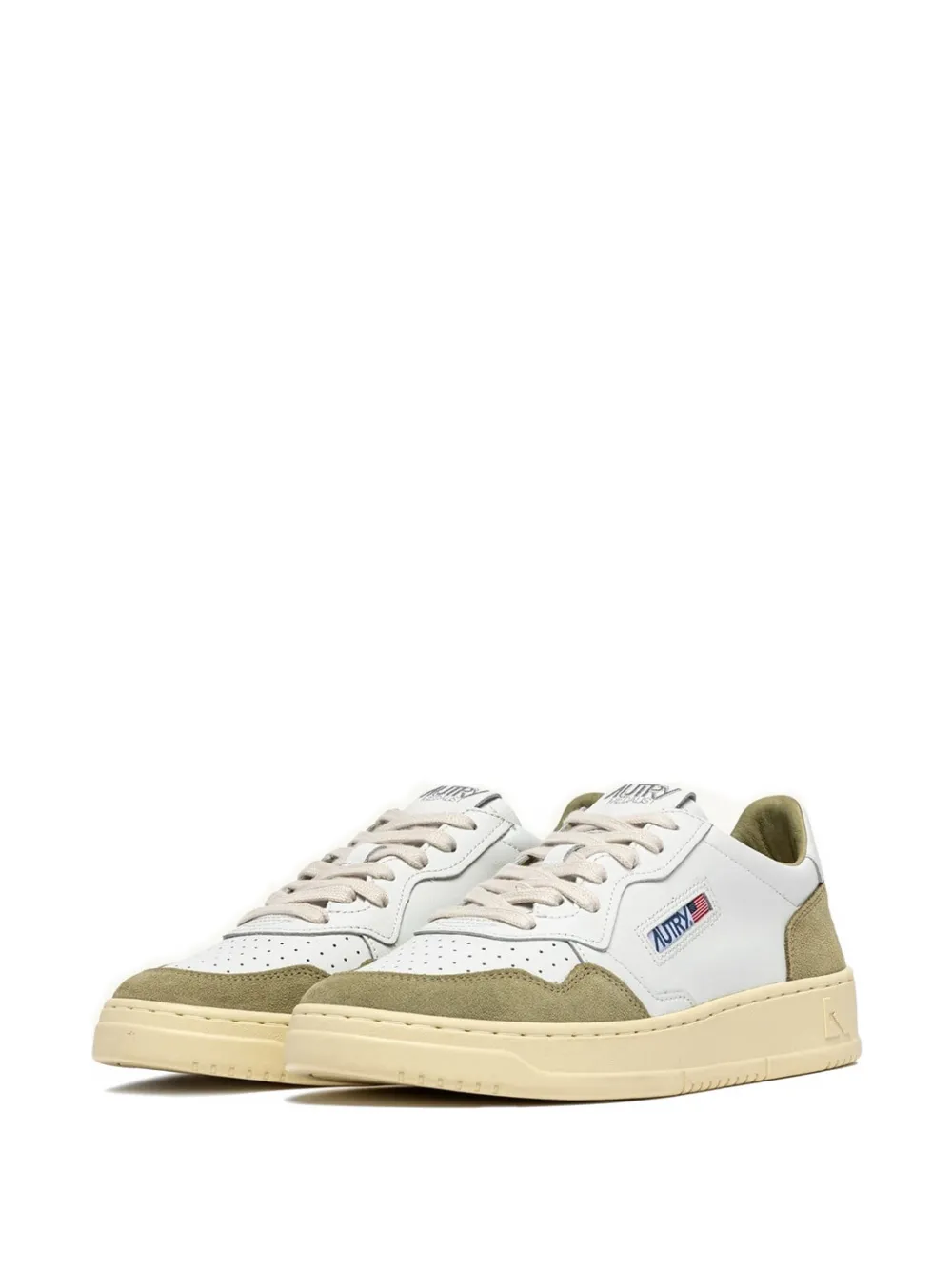 Autry Medalist panelled leather sneakers Wit