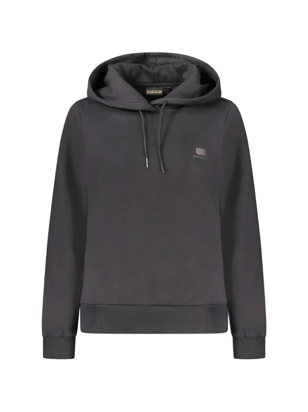 Napapijri logo-print drawstring hoodie - Nero
