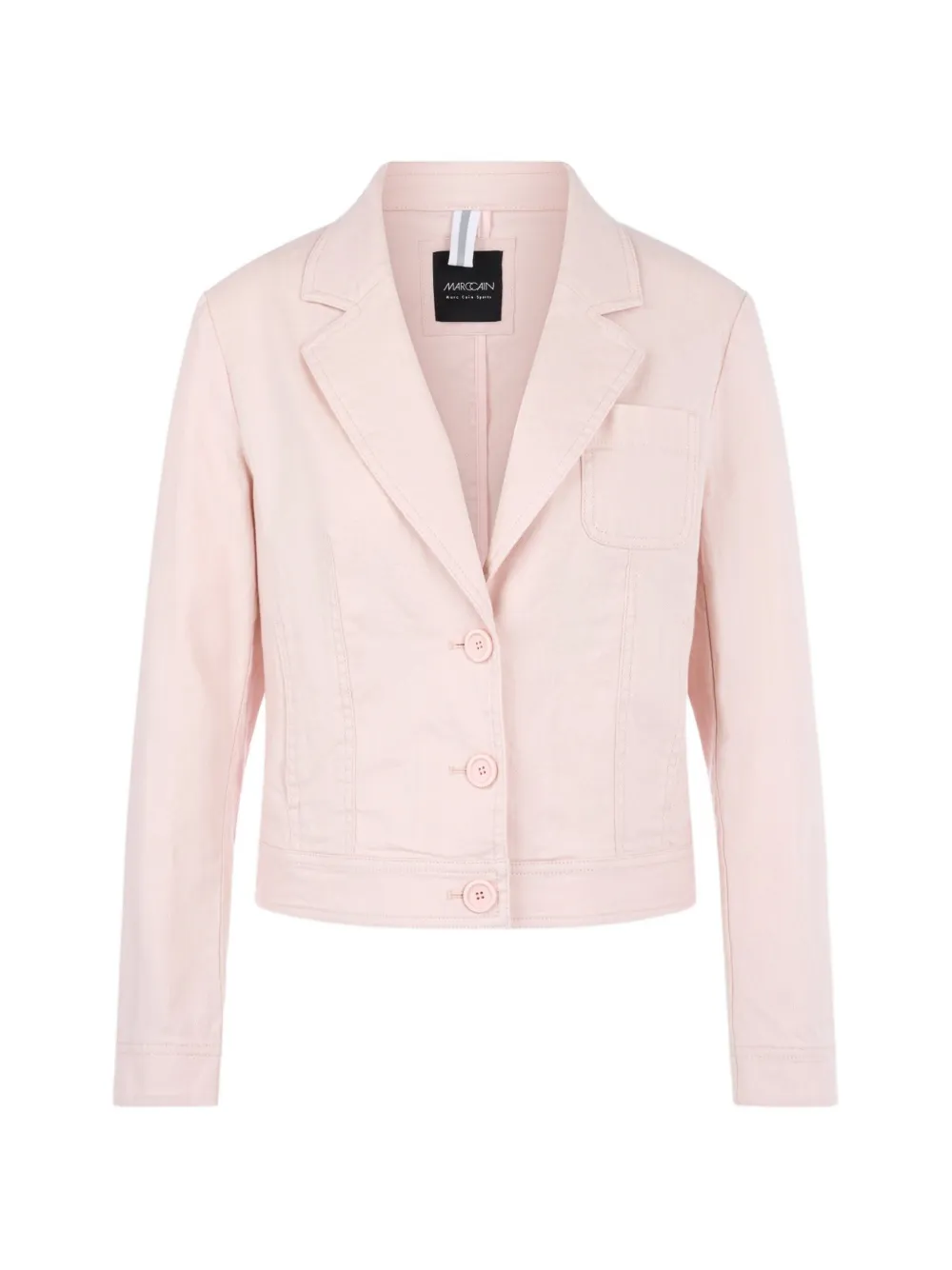 MARCCAIN notched-lapel button-fastening denim jacket - Rosa