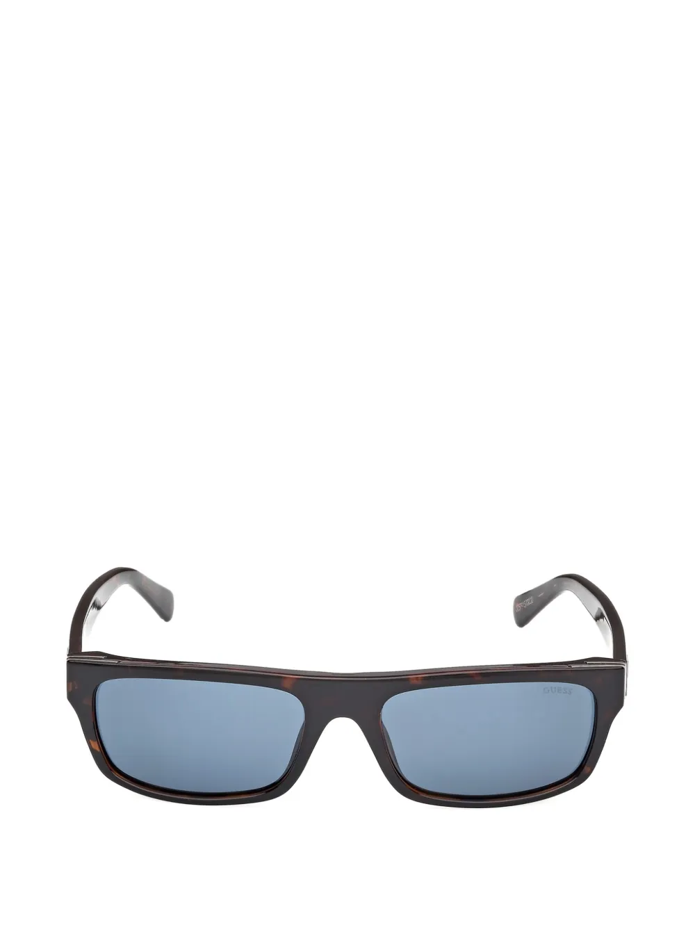 GUESS EYEWEAR tortoiseshell-effect rectangle-frame sunglasses - Marrone