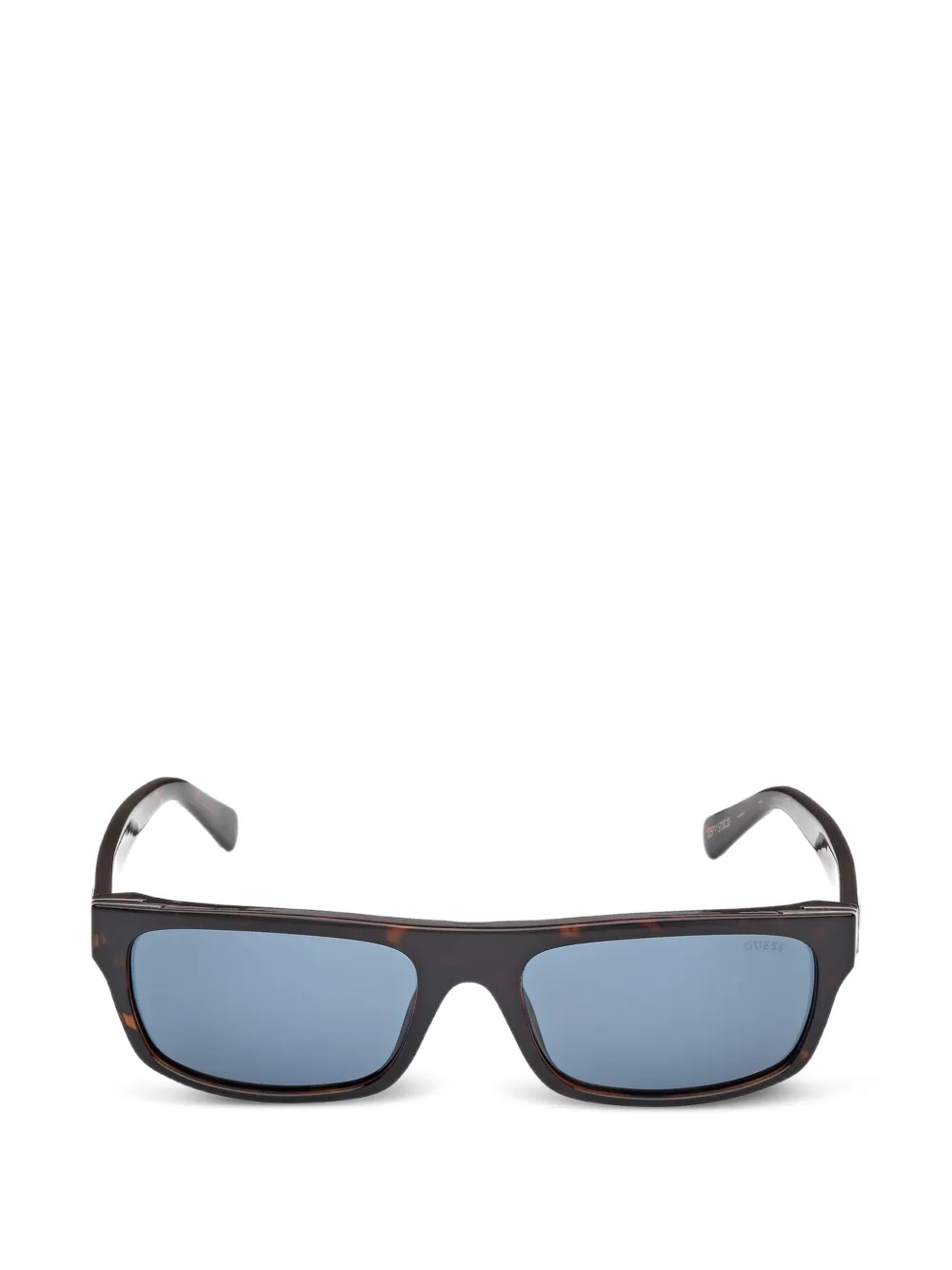 GUESS EYEWEAR tortoiseshell-effect rectangle-frame sunglasses - Marrone
