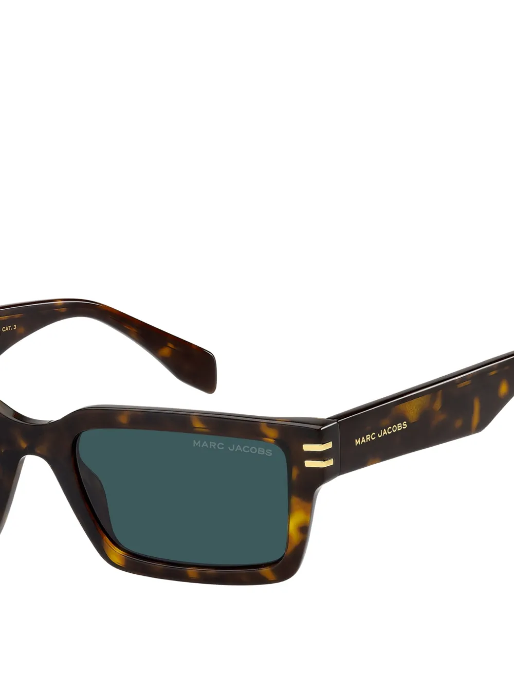  Marc Jacobs Eyewear Tortoiseshell-effect Rectangle-frame Sunglasses - Marron 