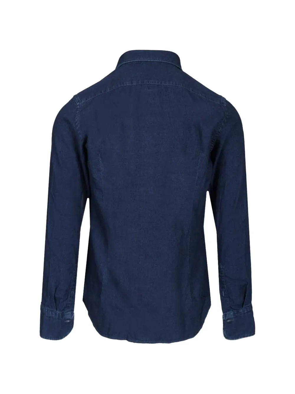 Al Duca D Aosta 1902 Katoenen overhemd met donkere wassing Blauw