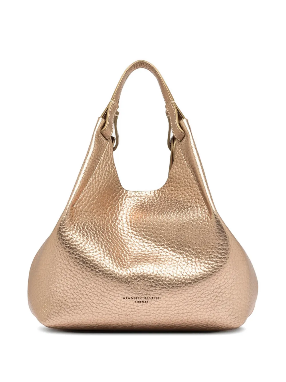 GIANNI CHIARINI Dua pebbled-leather tote bag - Oro