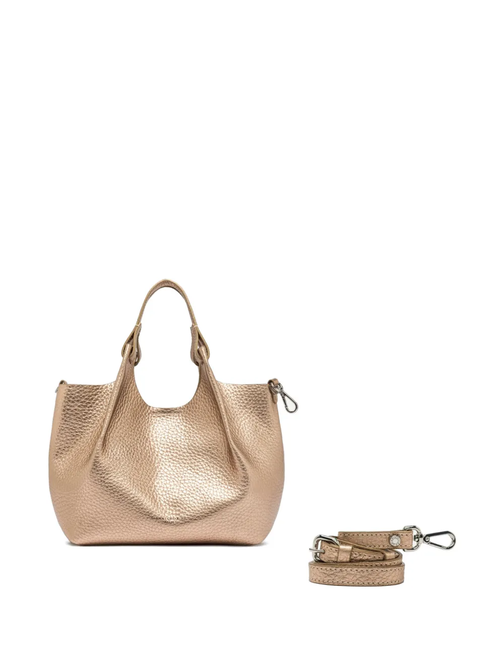 GIANNI CHIARINI Dua leren shopper Goud
