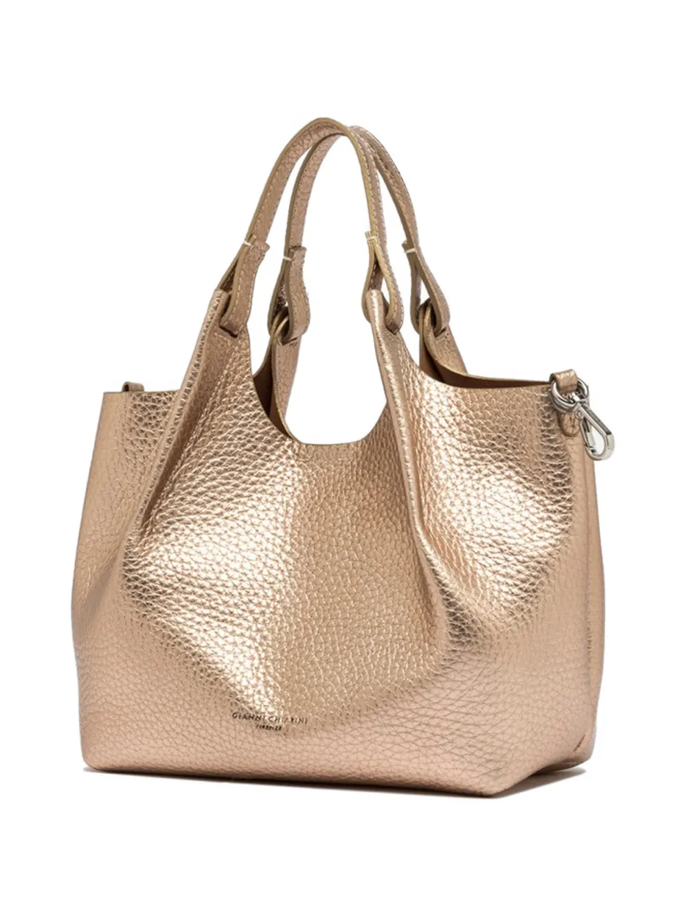 GIANNI CHIARINI Dua leren shopper Goud