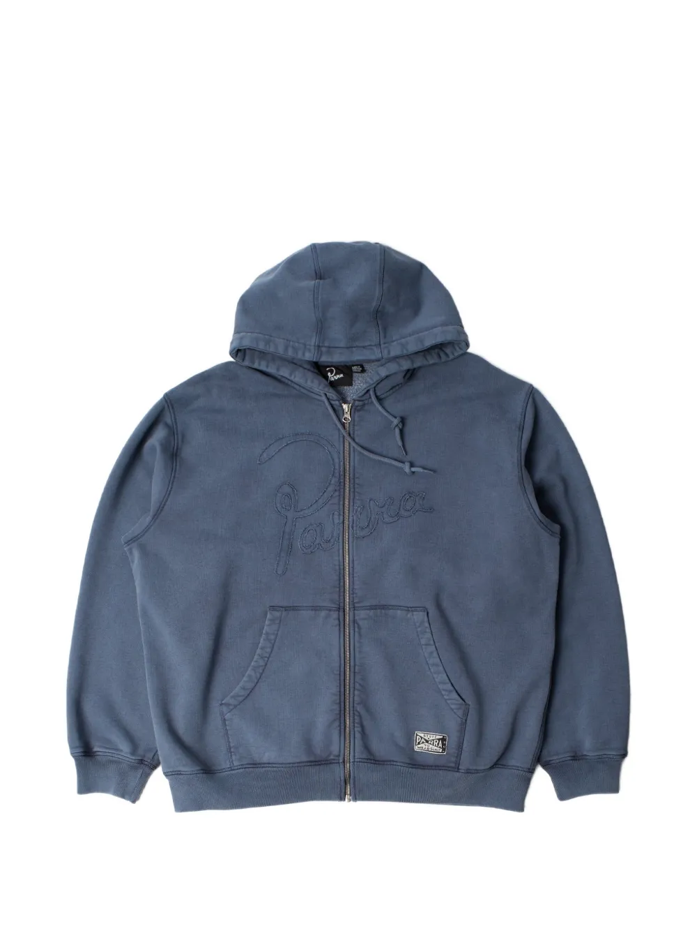 BY PARRA embroidered-logo washed-finish hoodie - Grigio