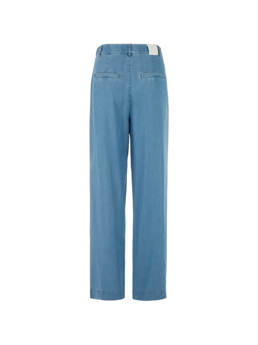 MARCCAIN Wichita 'Rethink Together' geplooide jeans met wijde pijpen Blauw