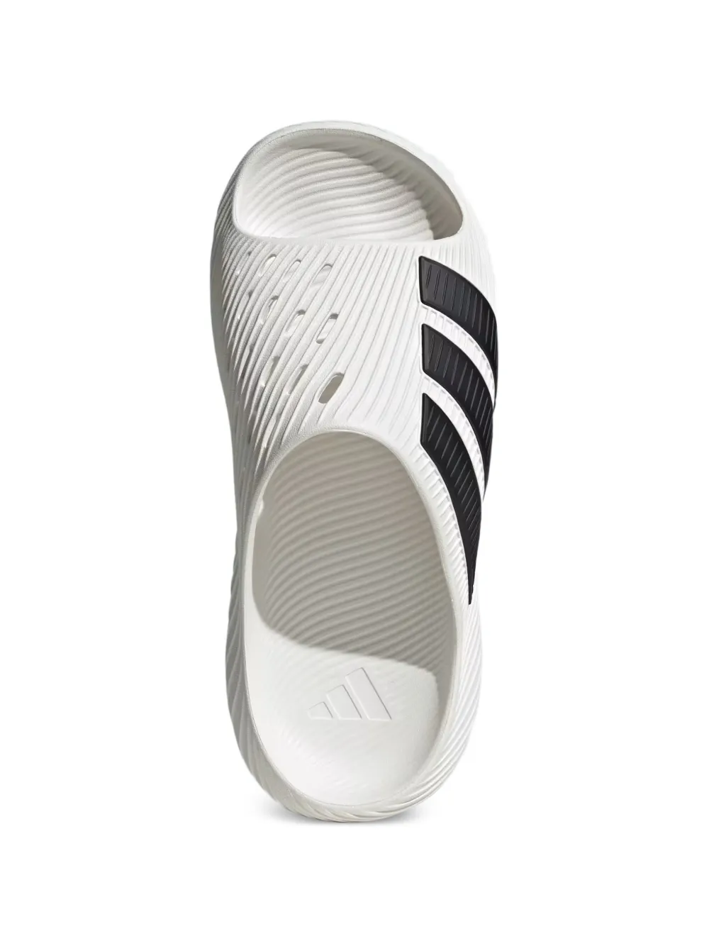 adidas Purechill gestreepte slippers Wit