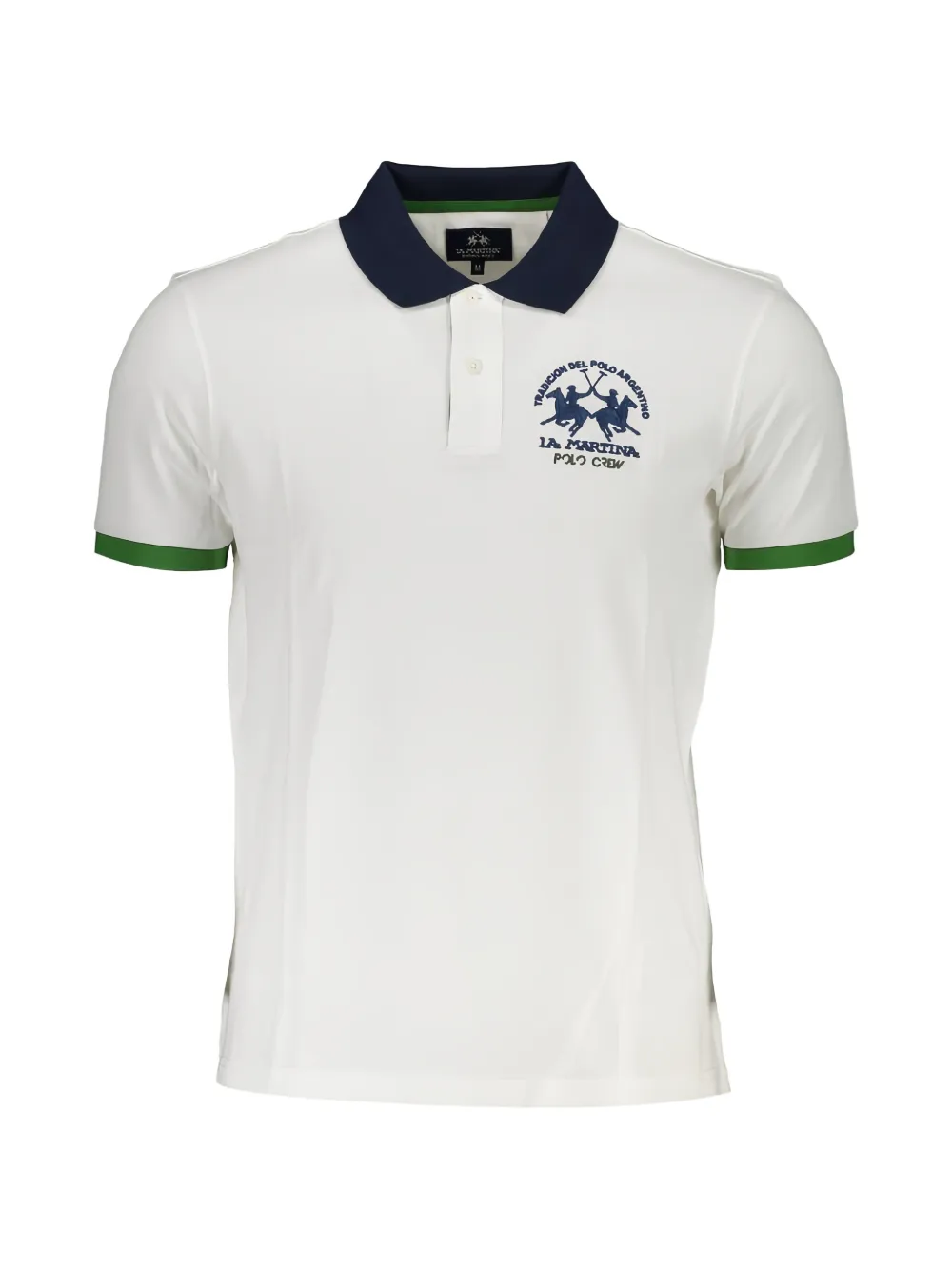 La Martina logo-embroidered contrast-trim polo shirt - Bianco