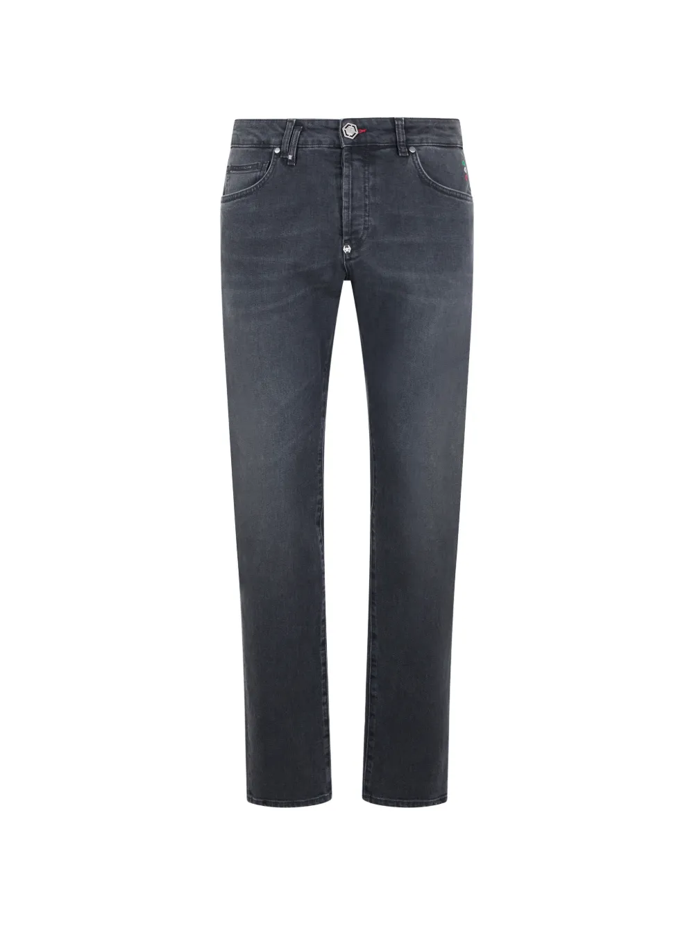 Philipp Plein Jeans met logoplakkaat en vervaagd effect Zwart