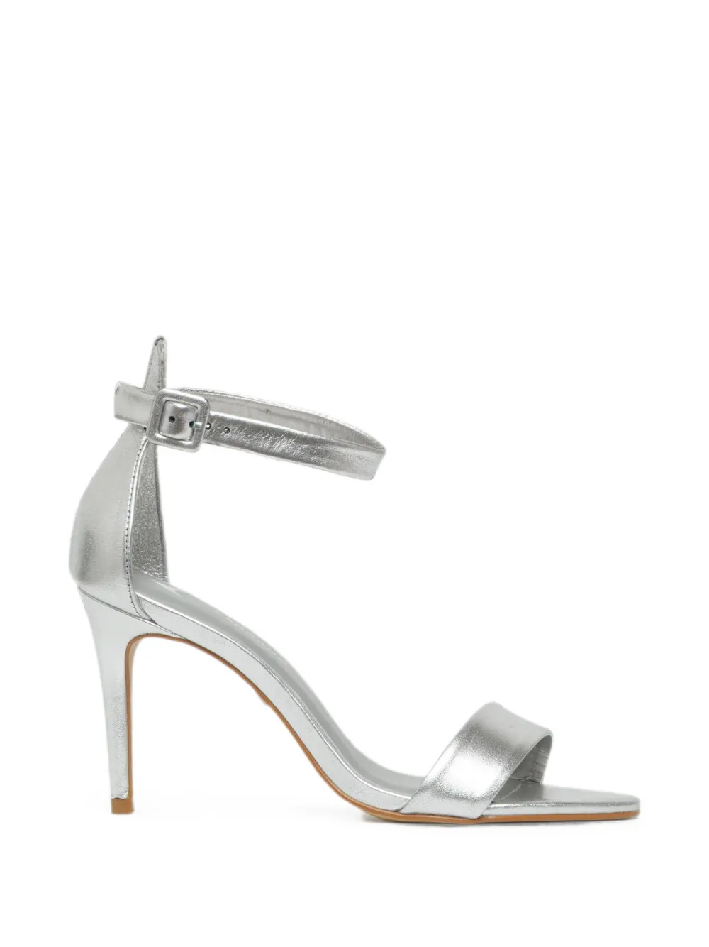 CARRANO metallic-effect buckle-fastening sandals - Argento