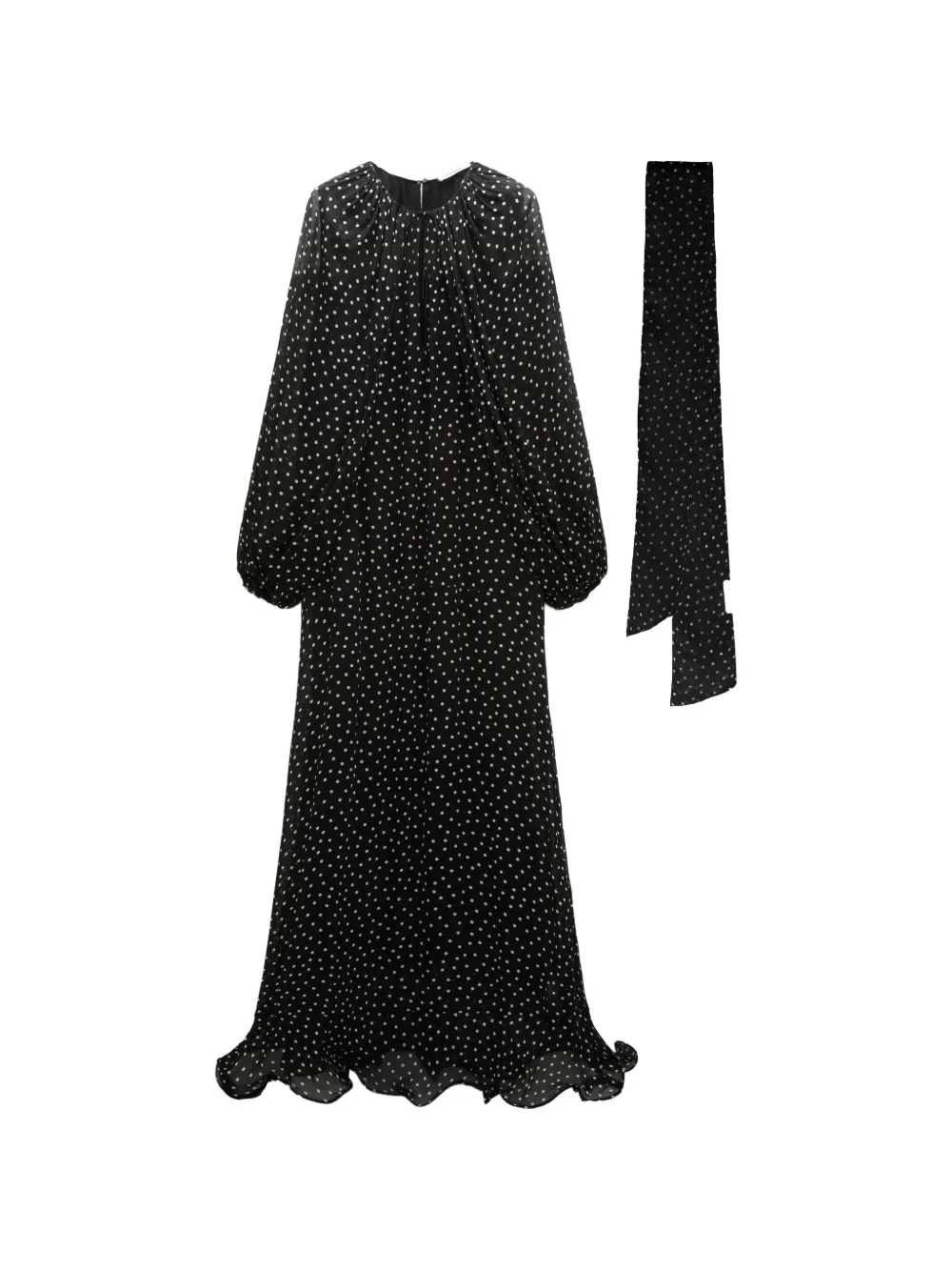 Dorothee Schumacher Dancing Dots long-sleeve maxi dress - Nero