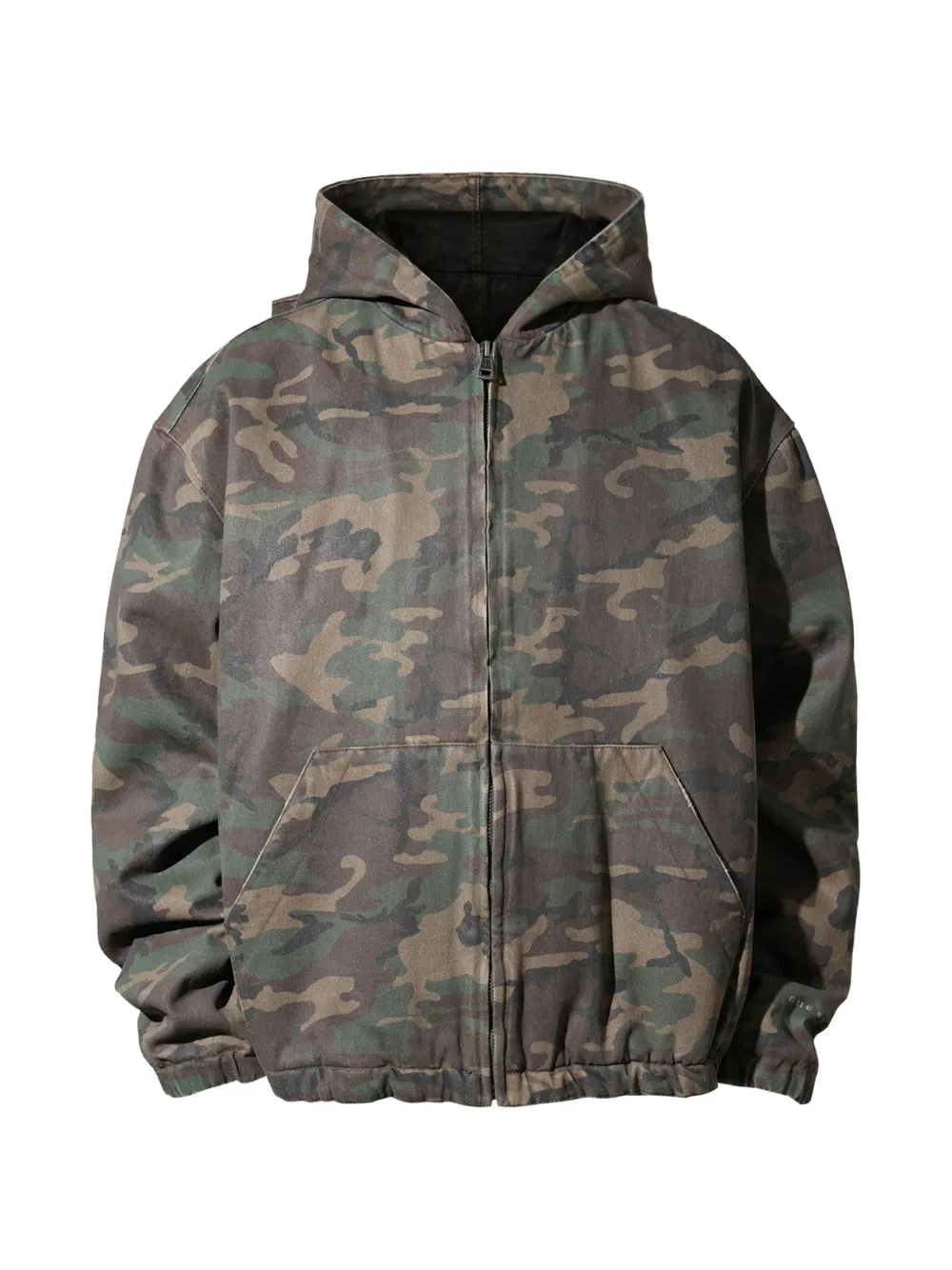 GUESS USA Giacca Sherpa con stampa camouflage - Verde