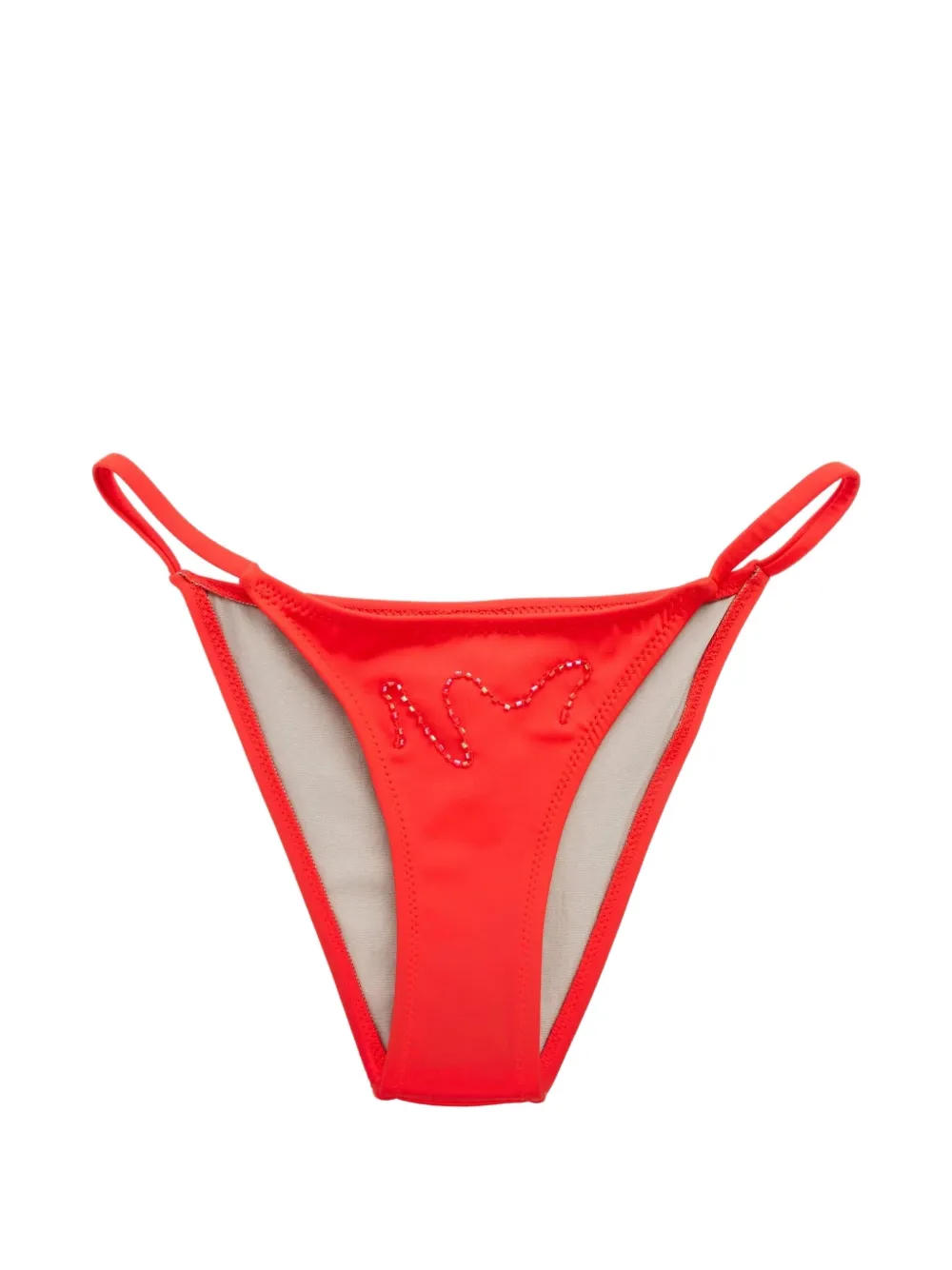 Paloma Wool bead-embellished bikini bottoms - Rosso