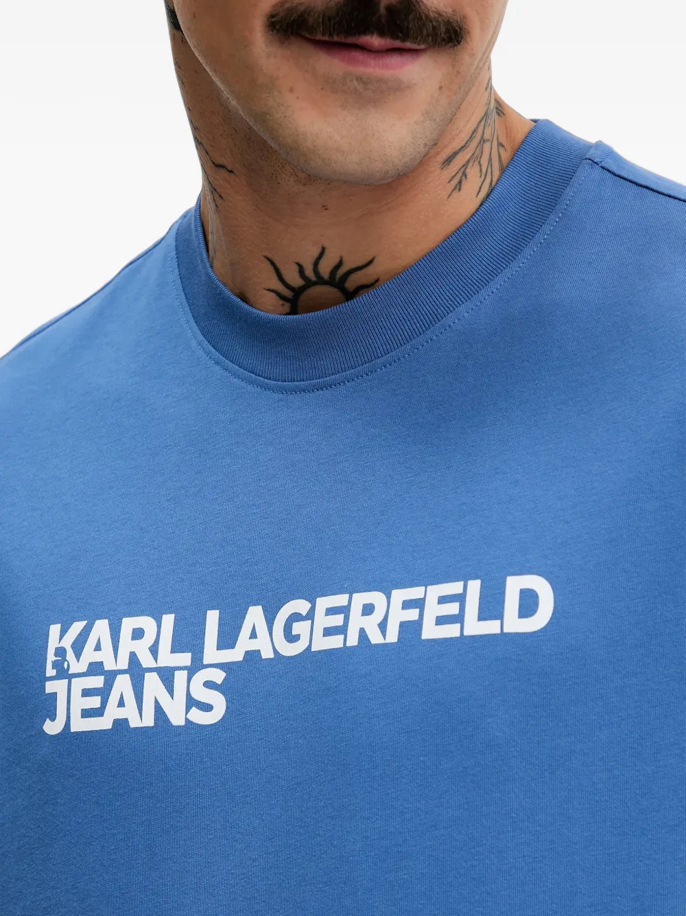 Karl Lagerfeld Jeans T-shirt met logoprint Blauw